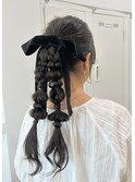 ヘアセット/ヘアアレンジ/編みおろし