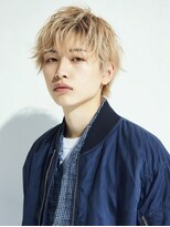 カットもパーマもイケメンパラダイス Men's天王寺 ラフ質感×軽束ショート・ライトベージュ