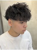 調布スペインカールツイストパーマフェードフリンジカット強め