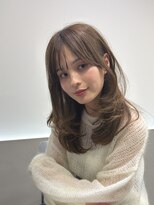 メモリーズ 表参道(Memories) 大人ガーリーピンクベージュミディアムレイヤーカット前髪あり