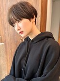 マッシュショート丸みショート分け目なしショートヘア表参道青山