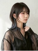 大人可愛い20代30代40代小顔ウルフレイヤーグレージュ