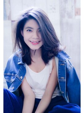 エース (ACE) ACE 色っぽふんわりミディ×グレージュ