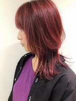 ポテト(potato)&nbsp;ワンカールで決まるウルフ☆ブリーチなしでつくるピュアレッド