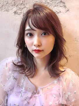 ロンドローズ 名古屋(Lond damaskRose) チョコレート 切りっぱなし イヤリングカラー 韓国ヘア 顔周り