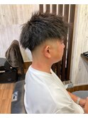 スキンフェード＋ツイストスパイラル