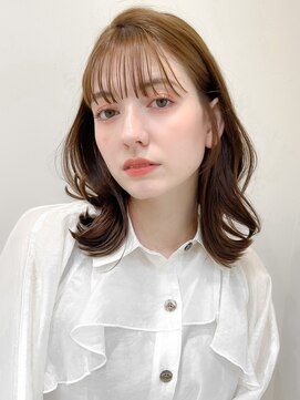 レア 表参道(L'ea) ☆黒髪クラゲヘアーオリーブグレー小顔ココアベージュ