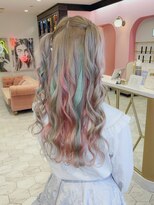 アマンドール(Aman D'or)&nbsp;ツイテホワイトベージュ＊インナーピンク＆ライトグリーン