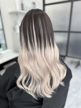 ラムシェール(LamChele) 【lamchele】ホワイトミルクティーアッシュ×シールエクステ