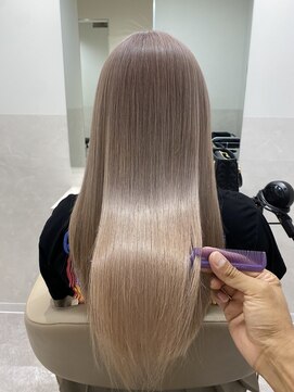 サロウィン 那覇店(SALOWIN) ホワイトブロンドラベンダーミルクティーホワイトグレージュ胸上