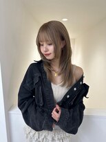 美髪/ワイドバング/外ハネボブ/ホワイトブロンド[名古屋駅/名駅]