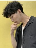《セットを簡単に》パーマで大人の雰囲気に/韓国マッシュ