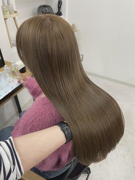 ウル 岡山駅店(ULu.) ワンブリーチ　ベージュカラー