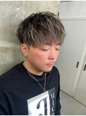 波巻きツイストスパイラルパーマ/フェザーパーマ/眉毛/メンズ