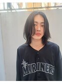 ジェンダーレスナチュラルロングヘア