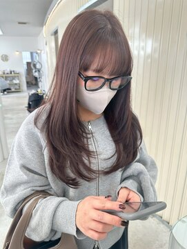 ユイマァル 岡山店(YUIMARL) スーパーロングレイヤー20代30代40代柔らかピンクベージュ