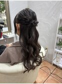 ねじねじハーフアップ