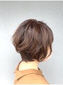 ミルクティーブロンド/ダークブルー/デジタルパーマ/藤沢美容院