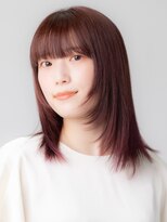 ダブル(DOUBLE) ハッシュカットグレージュデザインカラーツートーンカラー高松