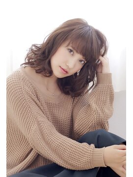 ヘアアンドメイクジップ恵比寿 (Hair＆Make ZIP) 厚めバング×ゆるふわボブ