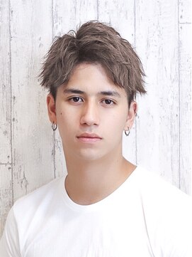 ベーア メロー(Bar mellow) 束感ツーブロックサイドパートスパイキーショートアップバング