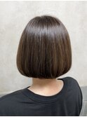【AMILI】すっきりボブ×オリーブベージュ
