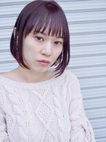 スリーアン(THREE ann.) ２０代３０代４０代シースルーボブ◎艶髪ピンクベージュ