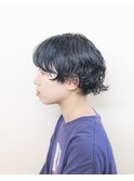 ダークグリーン#ダブルカラー＃切りっぱなしボブ＃ケアブリーチ
