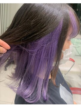 アース 岡崎店(HAIR&MAKE EARTH) パープルインナーカラー