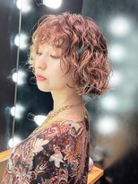 アルバム 銀座(ALBUM GINZA)&nbsp;ボブパーマ_斜めバンググレージュカラーシルキーベージュ_99243