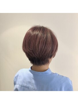 リュネッツ あざみ野店(lunettes) 【白髪ぼかし】ショートボブ×ハイライトピンクカラー