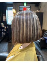 ヘアーシグネチャー(Hair Signature)&nbsp;タッセルボブ/大人/　20代/30代/40代　大人気のハイライト/美髪