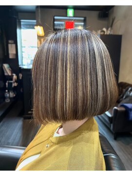 ヘアーシグネチャー(Hair Signature) タッセルボブ/大人/　20代/30代/40代　大人気のハイライト/美髪