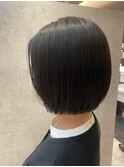 《Cura山口歩美》自然な丸みのボブのケア縮毛矯正【Cura 原宿】