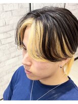 ラグ(RAG)&nbsp;【men's】韓国風センターパート×インナーカラー