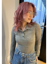 ヌープヘアーアイス(NUUP.hair ici)&nbsp;20代30代大人可愛いダブルカラーブリーチピンク