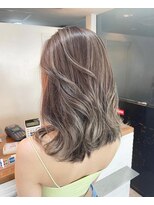 ブレンド 渋谷(BLend)&nbsp;前髪アンブレラカラーこなれミディイメチェンウェーブパーマ