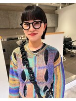 カフ(CAF)&nbsp;CAF松本/ワイドバングボブ/ブルーブラック