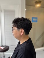 メンズカット バイ ソイクフ(メンズカット by SOY-KUFU)&nbsp;黒髪刈り上げショートマッシュレイヤー韓国風ニュアンスパーマ