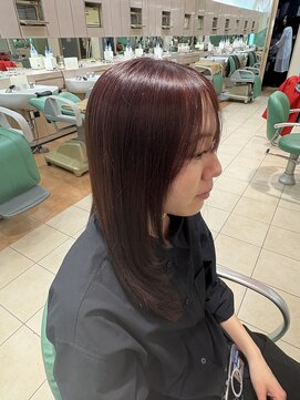 ユキオ(Yukio) チェリーレッド暖色カラーボルドーワインレッド顔まわりレイヤー