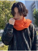センターパート ウルフミディアム MOMO