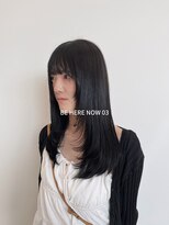 ビーヒアナウ N゜03 金沢駅西店(BE HERE NOW) 【韓国ヘア/レイヤーカット/ブルーブラック】