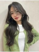 #71/韓国/韓国風/レイヤーカット/後れ毛/くびれヘア/前髪/表参道