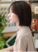 ■アッシュブラック前下がりぷつっとボブ302川口10代20代30代