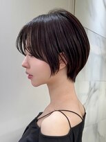 表参道髪質改善カラーマッシュショートボブグレージュ30代