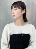 ボブミディアム韓国ヘア顔周りレイヤー_F30024