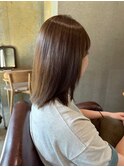 セミロング/レイヤーカット/似合わせ/マロンブラウン