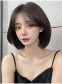 渋谷 ボブ 韓国ヘア 大人ボブ 顔周りレイヤー 小顔カット