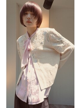 ショートボブ×顔回りレイヤー【LEB神戸三宮】