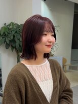 アイエヌジードット(INg.)&nbsp;パツっと外ハネボブ × 深みレッド